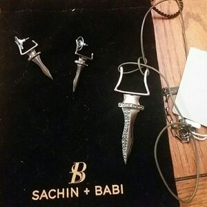 🆕Sachin+babi dagger  necklace & earrings Daytona
